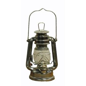 Silver Hurricane Kerosene Oil Lantern Emergency Hanging Light / Lamp - 8 Inches