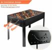 YSSOA 14'' Portable Grill Charcoa Barbecue Grill, Small D, Portable Grill,Detachable Grill , Mini Tabletop Camping Grill BBQ, Black