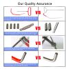 Stainless steel long distance car emergency Key Hook tool O-handle kit 20-piece wedge airbag wrench combination tool