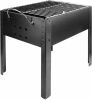 YSSOA 14'' Portable Grill Charcoa Barbecue Grill, Small D, Portable Grill,Detachable Grill , Mini Tabletop Camping Grill BBQ, Black